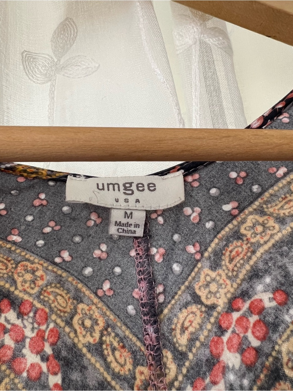 Umgee Multicolor Patchwork flowy Robe - Picture 5 of 10